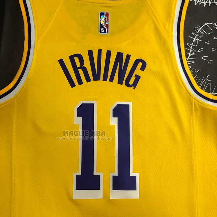 Maglia
 Kyrie Irving NO 11 Los Angeles Lakers 75th Anniversary 2021-22 Giallo
